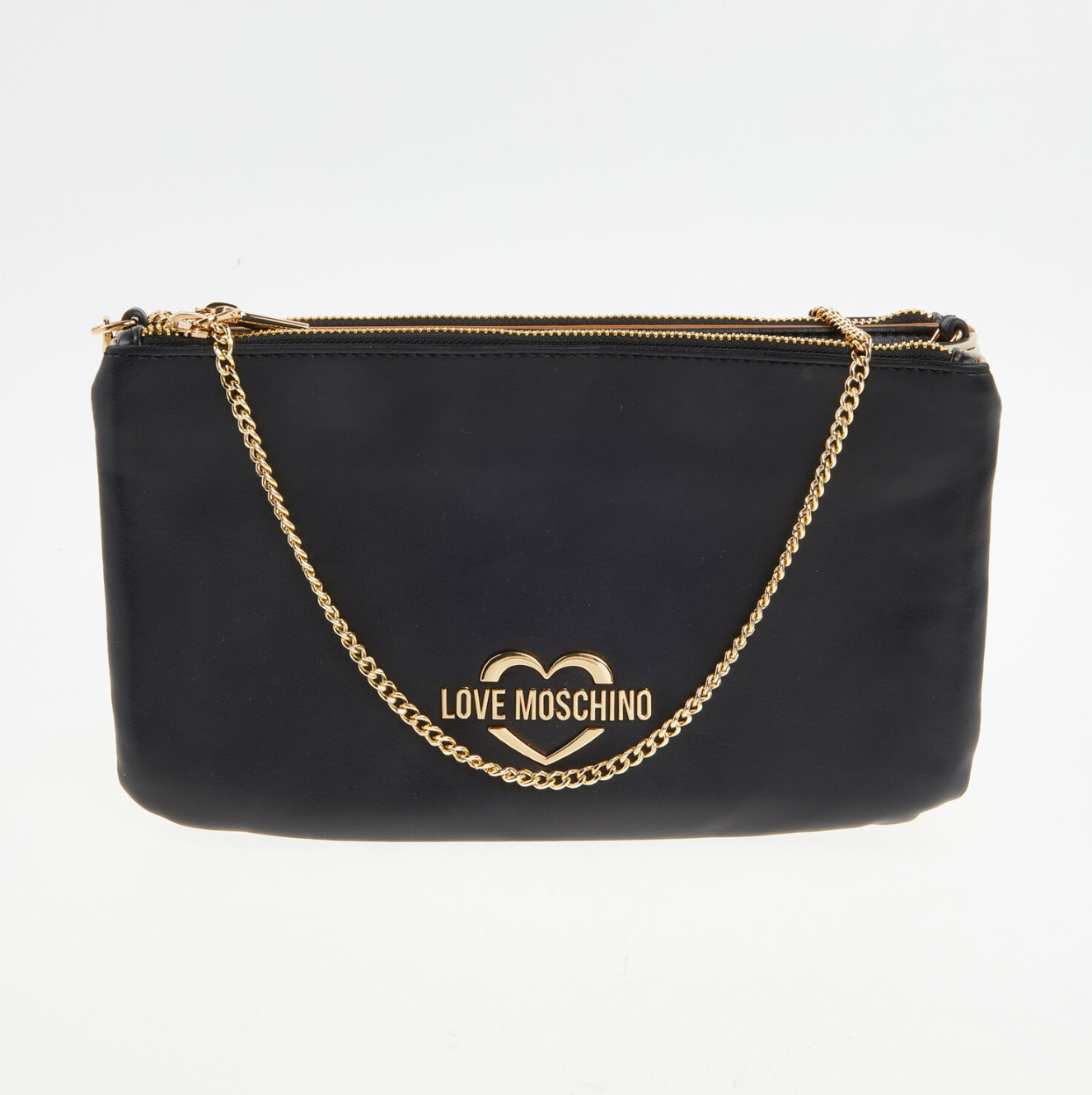 LOVE MOSCHINO - Black shoulder bag with logo